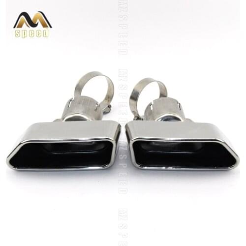 Suitable for BMW 5 series modified exhaust pipe square mouth tail throat 535 GT550 640 bilateral square tail mouth
