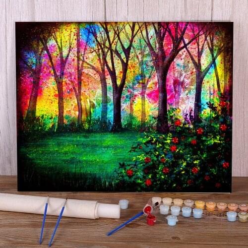 Natural Scenery Aura DIY Painting By Numbers Set Acrylic Paints 50*70 Oil Painting Home Decor Crafts For Adults Handicraft