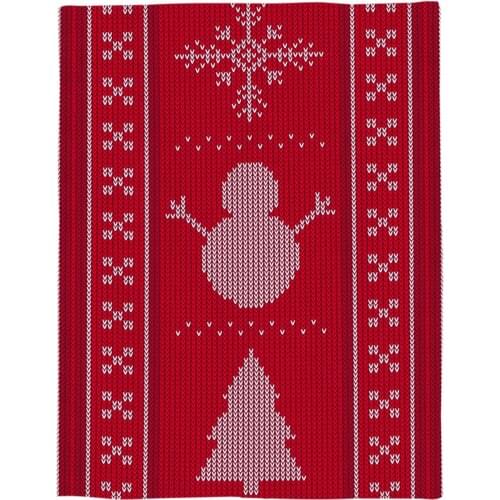Christmas Snowman Snowflake Customize Blanket Soft Throw Blanket Machine Washable Blankets For Beds