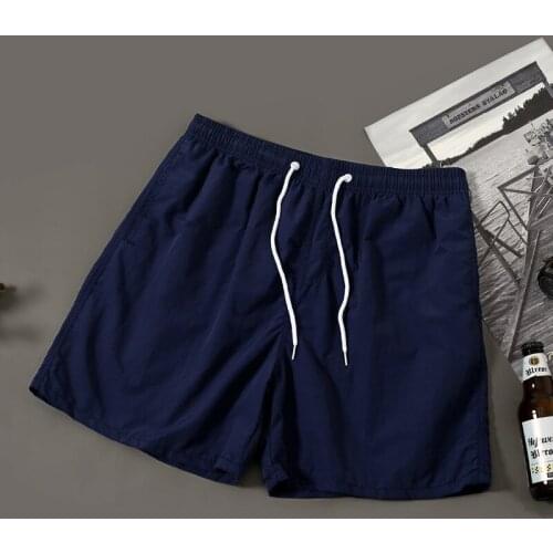 Sports Shortts Men Summer Quick-drying Loose Shorts Three-point Pants Men Swimming Pants Beach Pants Solid Color Lining