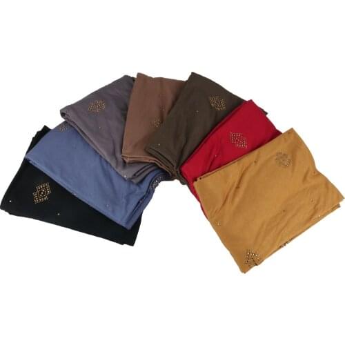 SMG D04 2020 Muslim Hijab Jersey Scarf Soft Cotton Headscarf Islam Clothing Arab Wrap Head Scarves foulard femme