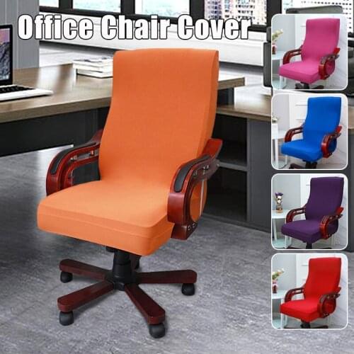 Modern Spandex Computer Chair Cover Elastic Fabric Office Chair Cover Washable Removeable Anti-dirty Rotating Chair Seat Case