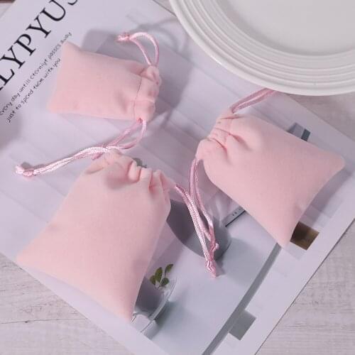 Jewelry Bags Personalized Pouches For Wedding Party Decoration Jewelry Drawstring Packaging Soft Velvet Pouches with Drawstrings