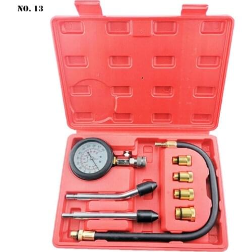 Compression Tester Kit Oil Pressure Tester Pressure Gauge Petrol Gas Engine Cylinder Motorcycle Compression Tester with Adapter