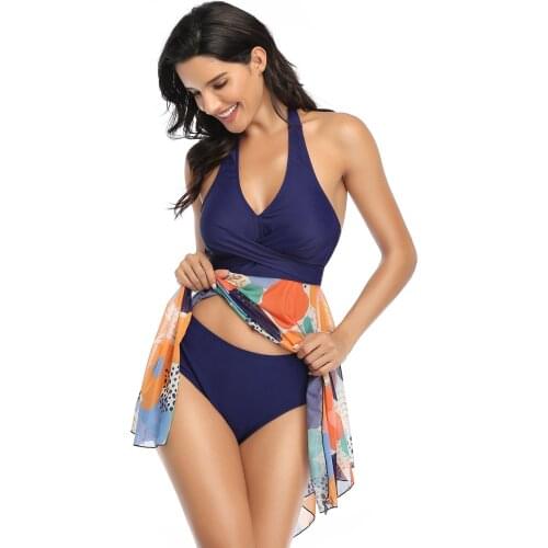 Womens Swimsuits Two-Piece Suits Swimming Suit For Woman Beachwear Dress Bath Print Swim With Pad Wire Free Beach Clothing