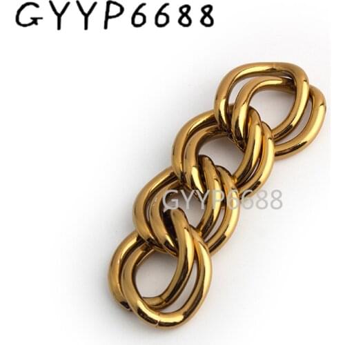 1-5-10 pieces 3.5mm thick 21mm width Tea gold bag chain adjustable strap purse chain