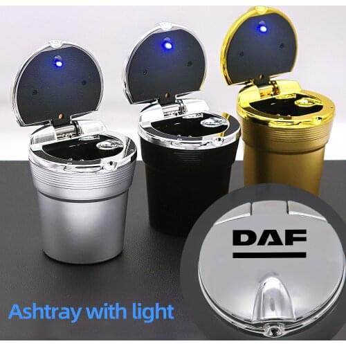 1pcs Car ashtrays For DAF xf cf lf van Auto Accessories LED Portable lamp ashtray Customizable personal items car accessorie