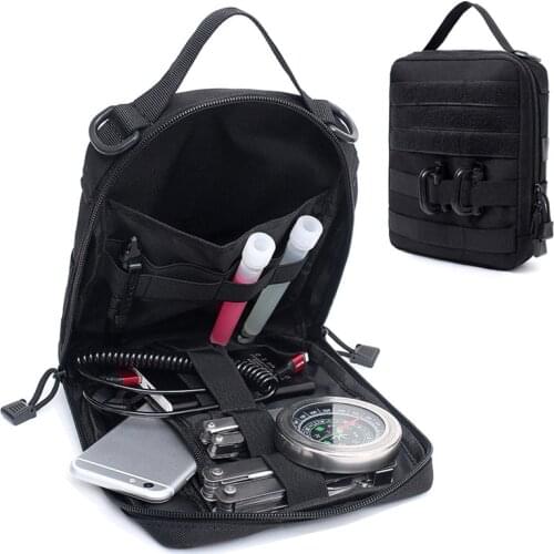 1000D Tactical Medical Bag Molle Utility EDC Pouch Military Nylon Accessory Tool Handbag Outdoor Survival First Aid Hunting Pack