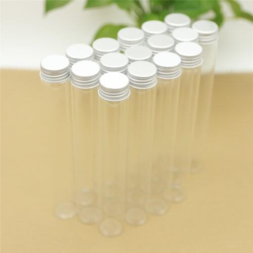 12 Pieces 30*200mm 110ml test tube Glass Bottles Aluminum Caps Glass Jars Vials Transparent Glass Containers Perfume Bottle