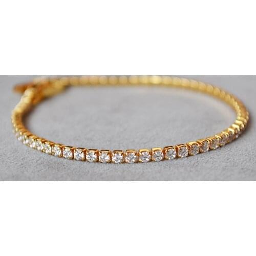 2019 New Fashion Charm Bracelets For Women crystal Zirconia gold Jewelry Box Chain Tennis Love Gifts Pulseira Feminina Mujer