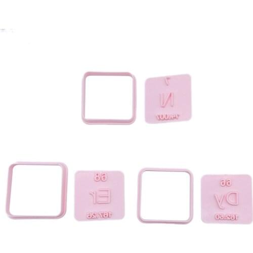 3 Pcd Letter Stamp Cookie Cutter Cooking Tools Fondant Baking Cake Sugar Chcolate Shaped Plastic Craft Tray Candy