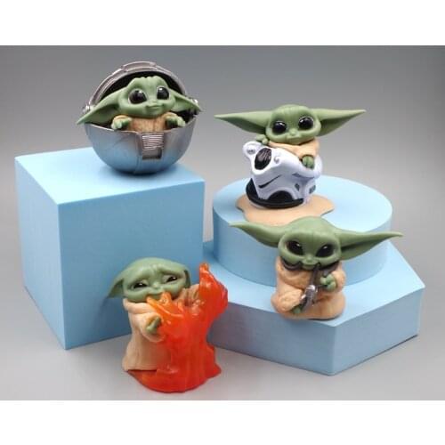 4piece Star Wars the mandalorian the Child Yoda TOYS Star wars Master Yoda collection figures toys