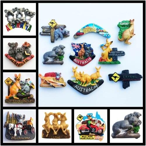 Australia 3D Wildlife Kangaroo & Koala Fridge Magnets Tourism Souvenir Collection Handicraft Gift Decoration Articles