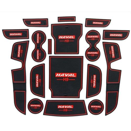Auto anti-slip cup holder mat non slip door gate pad for Greatwall Haval H9 2017-2020, car styling