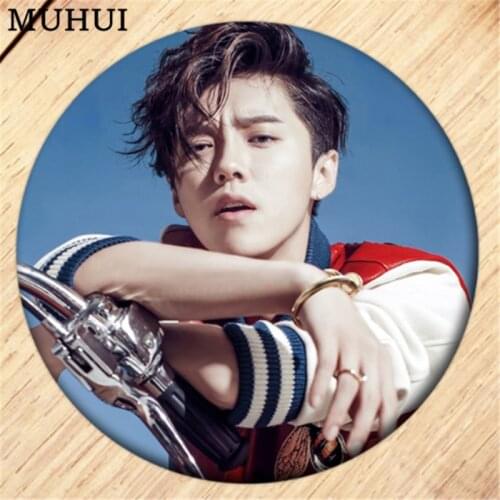 Free Shipping Kpop EXO LUHAN Brooch Pin Badges For Clothes Backpack Decoration Girls Jewelry Gift B164