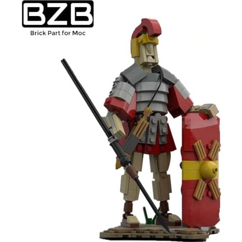 BZB MOC Italian Roman Soldier War Knight Toy Series Building Block Creative Model Boy Kids Toy DIY Brick Part Birthday Best Gift