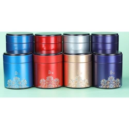Tea Storage Empty Tin Cans Portable Sealed Cans Jasmine Tea Round Cans Tea Coffee Sugar Spice Storage Jars