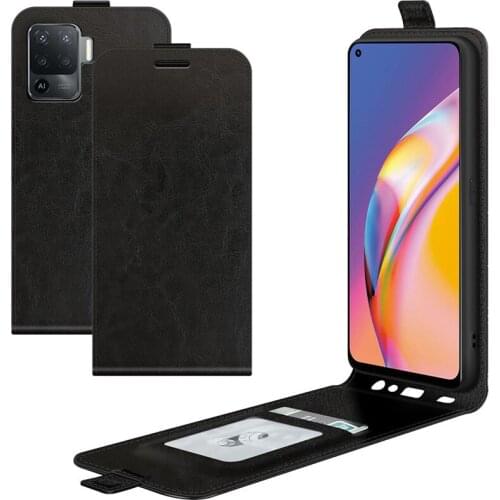 For OPPO A94 4G Case Flip Leather Cases For OPPO F19 Pro High Quality Vertical Wallet Leather Case For OPPO Reno 5 Lite