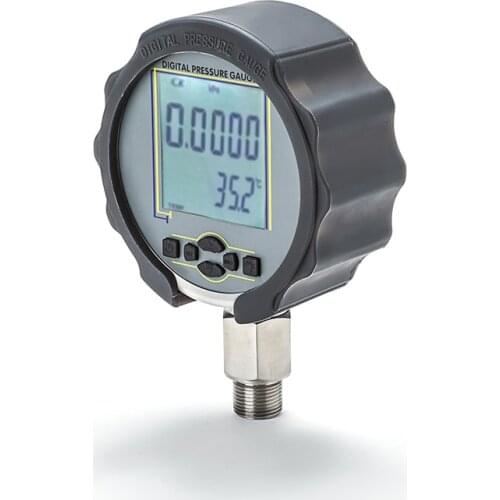 MD-S210 LCD digital water oil air pressure gauge with temperature manufacture