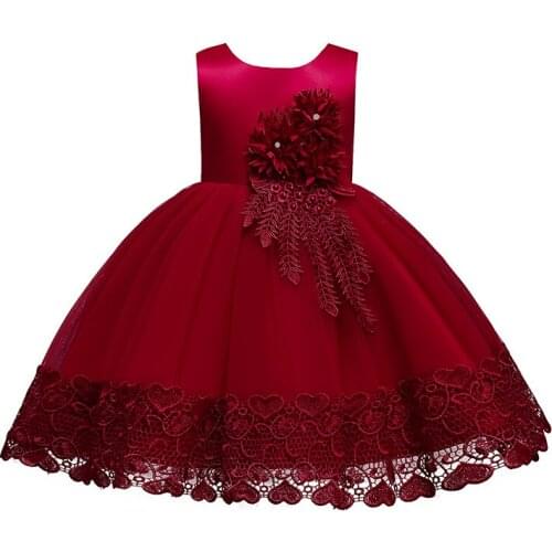 Children Wedding Dress Girls First Holy Communion Formal Gown Appliques Lace Princess Party Prom Dresses for Girls 2-10 Year Old