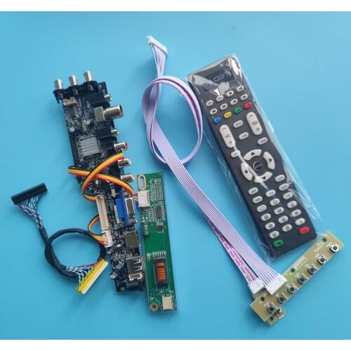 Kit for B154EW04 v.2 15.4" VGA AV digital 1 CCFL TV controller board 1280X800 DVB-C LCD 3363 DVB-T USB HDMI 30pin Screen
