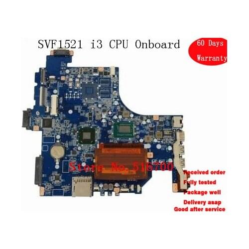 DA0HK9MB6D0 For Sony Vaio SVF1521 SVF1521J1EB SVF1521C5E Laptop Main Board Motherboard i3-3227U A1961824A 31HK9MB0090