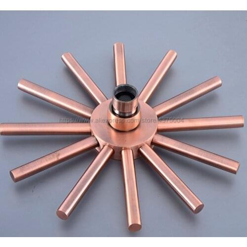 Sun Style Modern Bathroom Rain Shower Head 8 inch Antique Red Copper Shower Sprayer Bathroom Accessaraies Nsh260