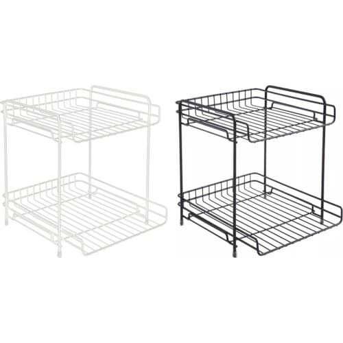Shelf Desktop 2 Layers Shelves Bathroom Accessories Cosmetic Makeup Organizer Kitchen Bathroom Storage Holder Office File Rack