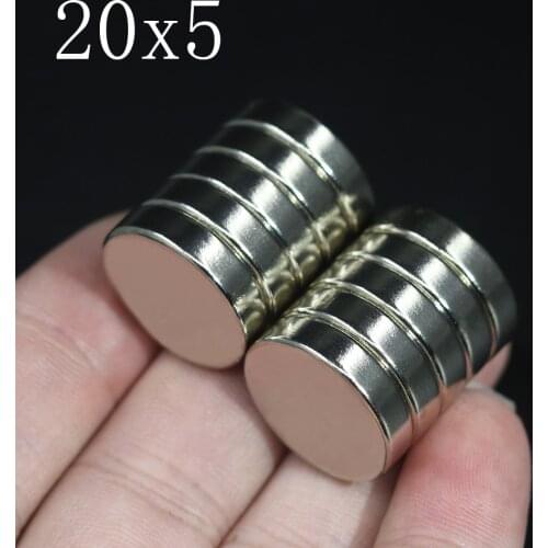 2/5/10/20 Pcs 20x5 Neodymium Magnet 20mm x 5mm N35 NdFeB Round Super Powerful Strong Permanent Magnetic imanes Disc 20x5
