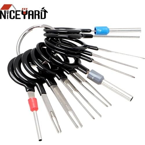 NICEYARD Car Electrical Wiring Crimp Connector Pin Terminal Removal Tools Extractor Kit Car Repair Hand Tool Set 11Pcs/set