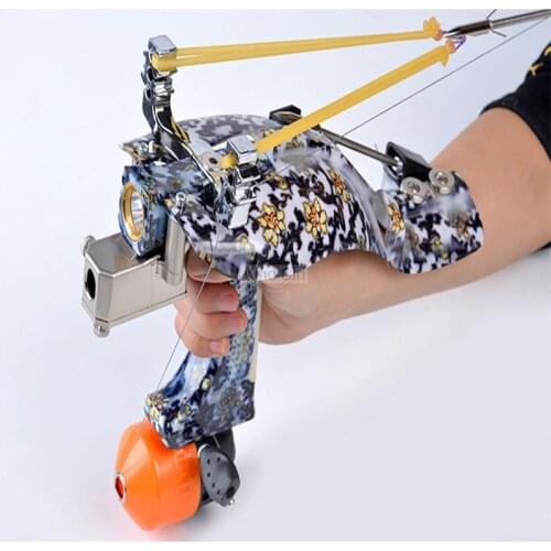 Outdoor Hunting tools Bigh Power Fishing Slingshot Suit laser light Reel Shooting Catapult Fast Bow Arrows Launcher
