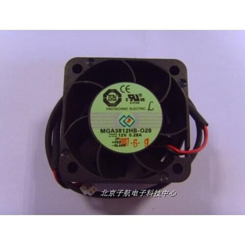 Wholesale: MGA3812HB-O28 38*38*28mm 3828 12V 2 wire switch fan