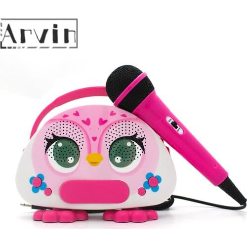 Portable Bluetooth Kids karaoke Machine With Microphone Cartoon Singing speaker For kids Karaoke Sing Along Speaker For Children