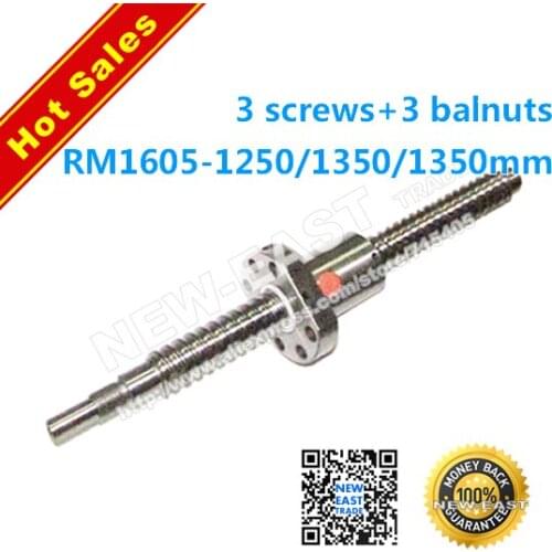 RM1605 ( SFU1605 ) -1250/1350/1350mm ballscrews with end machining with BK12 BF12 End support