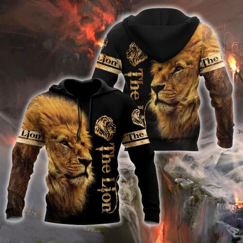 Animal The Best Lion 3D All Over Printed Autumn Men Hoodie Unisex Casual zipper Pullover Streetwear sudadera hombre DW0449