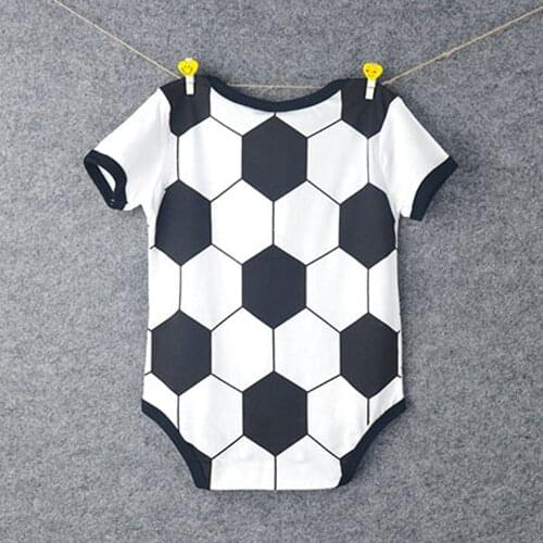 New soccer ball design baby jerseys toddler cotton football france shirts Bodysuits kids Classic Eusebio Boys sets 1/2 years