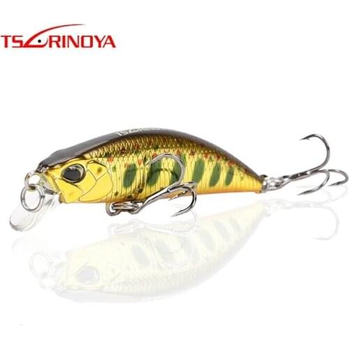 TSURINOYA DW63 50mm 5g Sinking Minnow Fishing Lure Hard bait Mini Minnow Treble hook Full Swimming Layer Artificial Bait