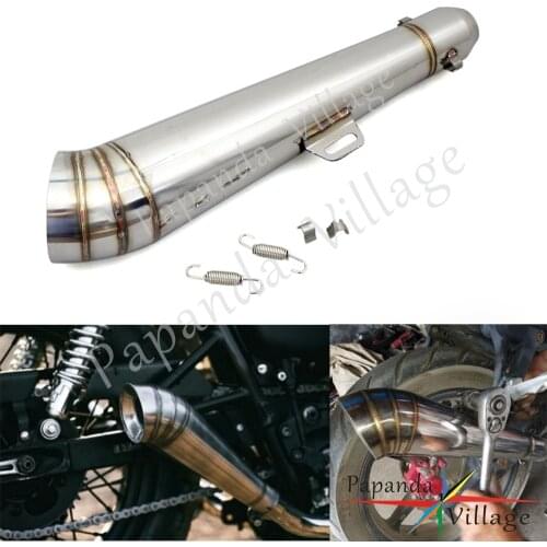 Universal Motorcycle Scrambler 38-51mm Exhaust Muffler Pipe Slip-On Exhaust Silencer Pipe For 125cc-1000cc Street Sport Racing