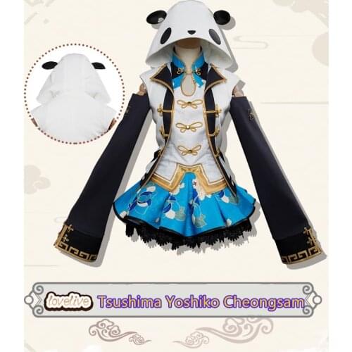 [STOCK] 2018 Anime LoveLive Tsushima Yoshiko Cheongsam Awakening Dress Suit Cosplay Costume For Halloween Carnival Free Shipping