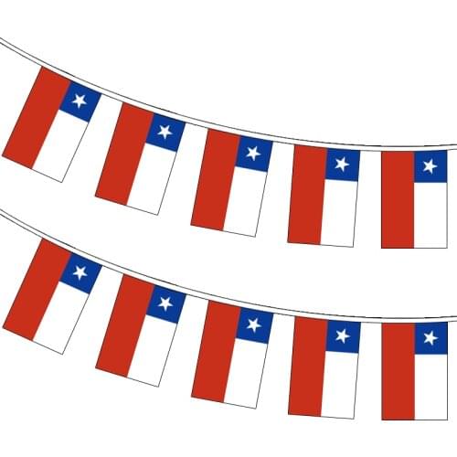 Xvggdg 20pcs/set chile bunting flags Pennant String Banner Buntings Festival Party Holiday