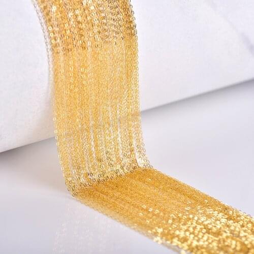 YUNLI Real 18K Gold Necklace Simple O-shaped Chain Solid AU750 Pendant Chain for Women Fine Jewelry Gift