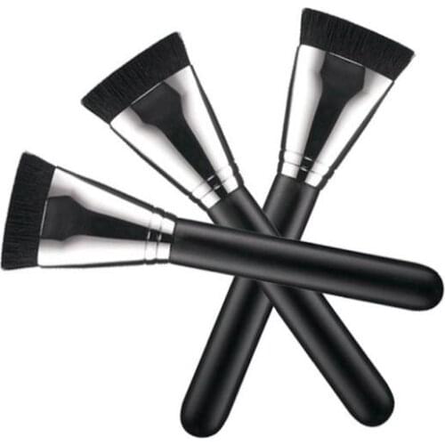 1pcs Professional Cosmetic Flat Contour Foundation Brush Large Face Brush Face Blend Makeup Brush Black for Liquid Cream Powder