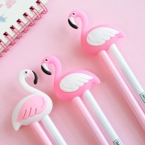 2 pcs/pack Flamingo Couple Twin Pen Ink Pen Promotional Gift Stationery School & Office Supply