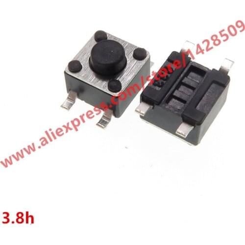 200pcs/lot mini switch 4.5x4.5*3.8mm Panel PCB Momentary Tactile Tact Mini Push Button Switch SMT 4pin