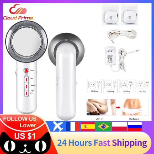 3 in 1 EMS Body Massager Ultrasonic Cavitation Slimming Machine With 1Pcs Fat Burn Slim Cream Gel Cavitation Anti Cellulite Set