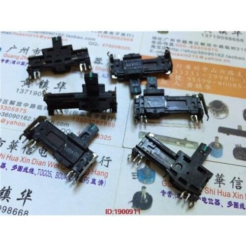 5pcs/lot Special Hualian 3 cm straight slide single potentiometer G100K handle length 10MM with the midpoint of the green point
