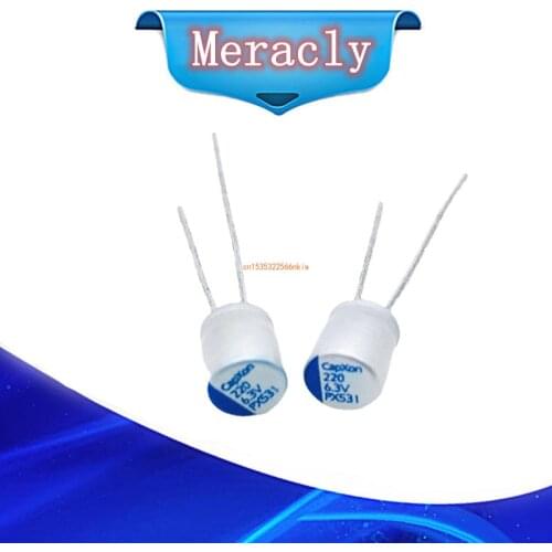 6.3V220UF new solid-state long-life electrolytic capacitor 220UF 6.3V specification 5X7MM