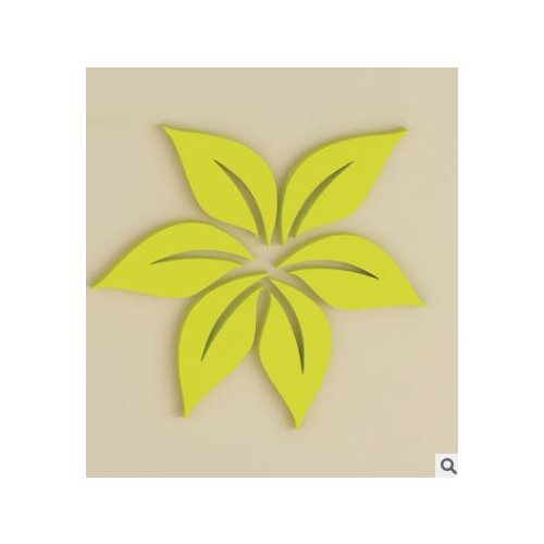 6Pcs/Set Leaf Pattern Wooden Wall Stickers Home Living Room Decoration Removable Sticker Decal Enfeites Para Casa Decoracao