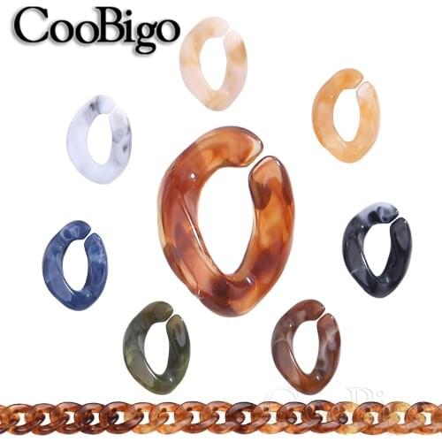 50pcs Colorful Plastic Acrylic Chain Links Loose Beads for Masks DIY Necklace Sunglass Lanyards Eyeglasses Strap Accessories