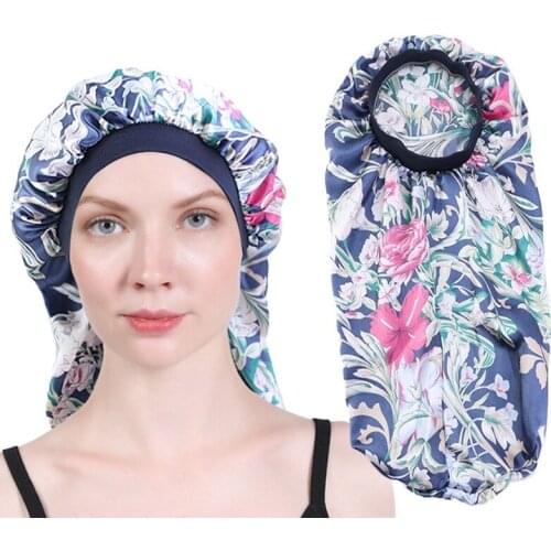 Satin Bonnet Hair Styling Caps Sleep Cap Dreadlock Long Hair Care Night Cap Women Chemo Cap Headcover Hair Accessories